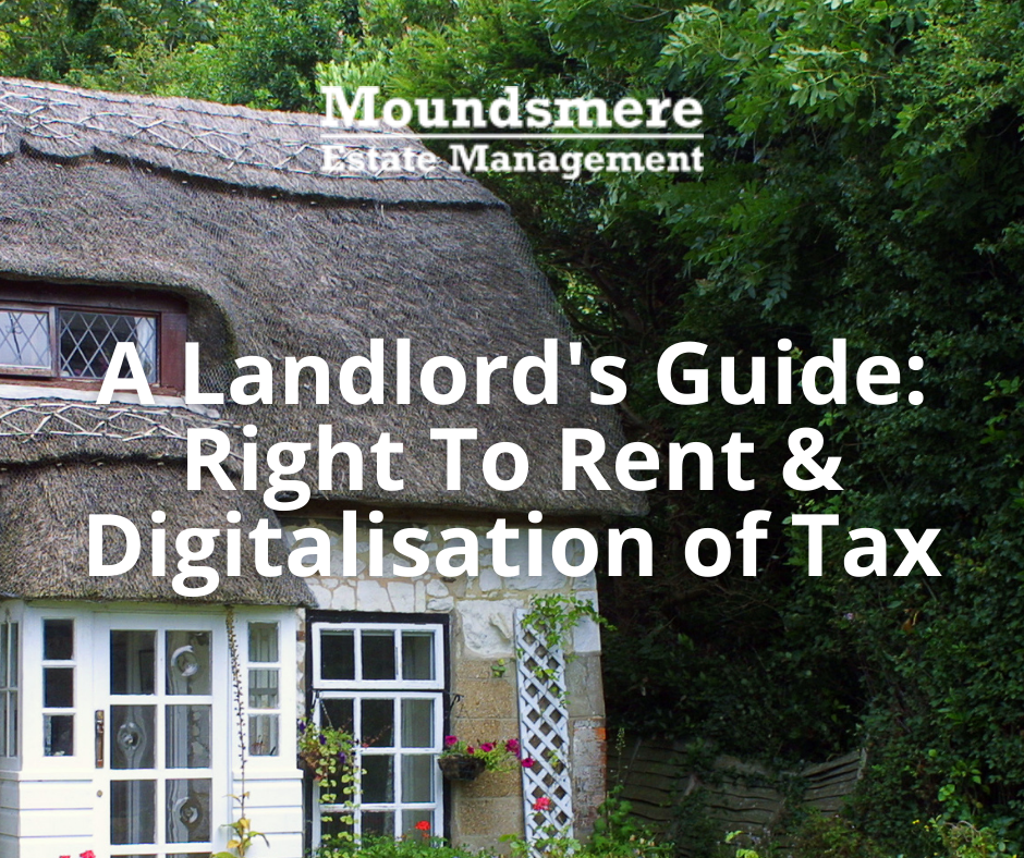 landlord Right To Rent and Digitalisation of Tax